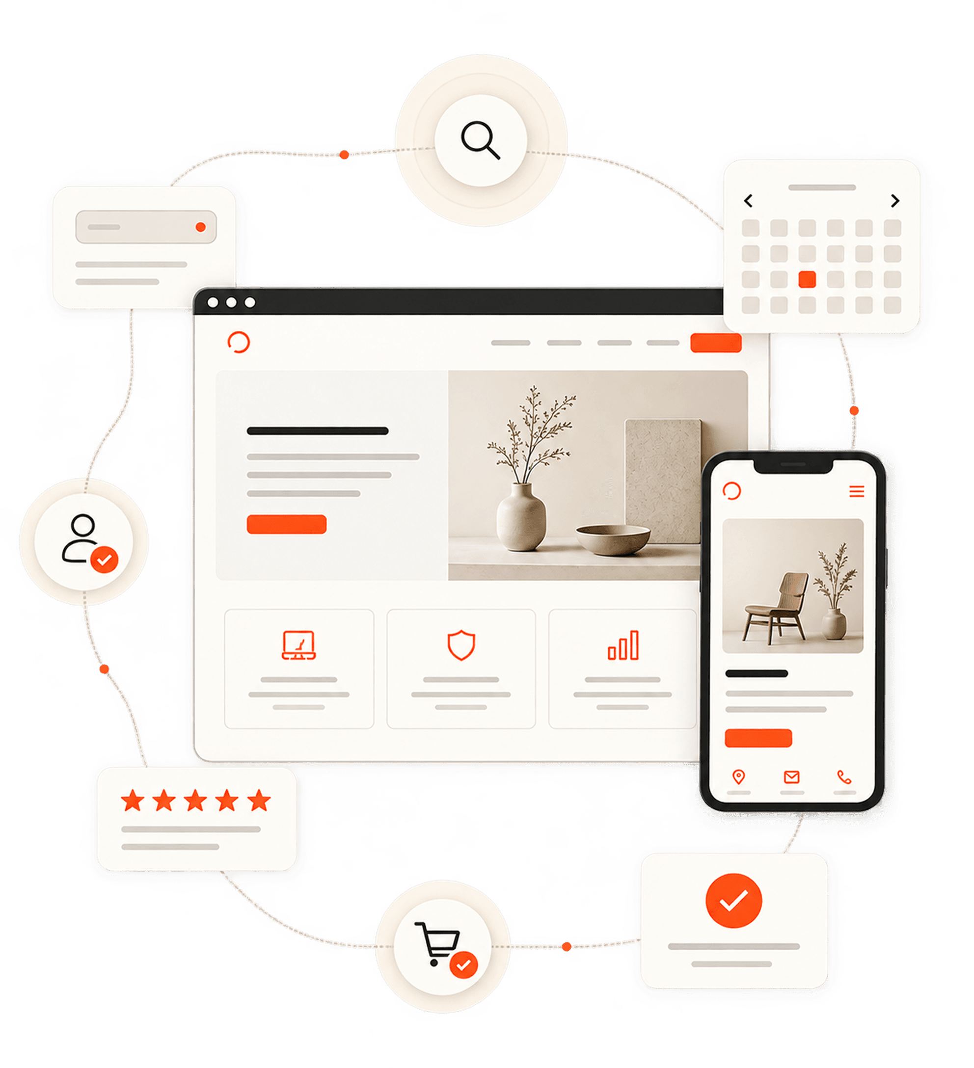 Digital customer experience displayed on a laptop